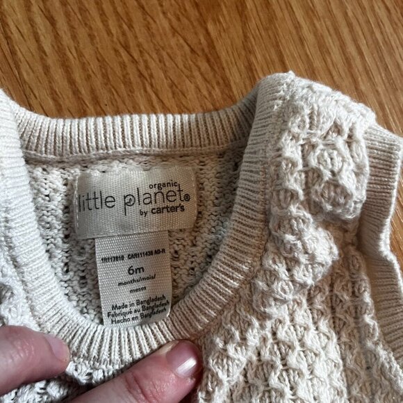 Little Planet Organic Baby Tank Tops Lot of 2 Beige 6 months So Soft! - Picture 4 of 6